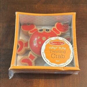 Melissa & Doug Hardwood First Play Twisting Crab New Ages 6 mo+